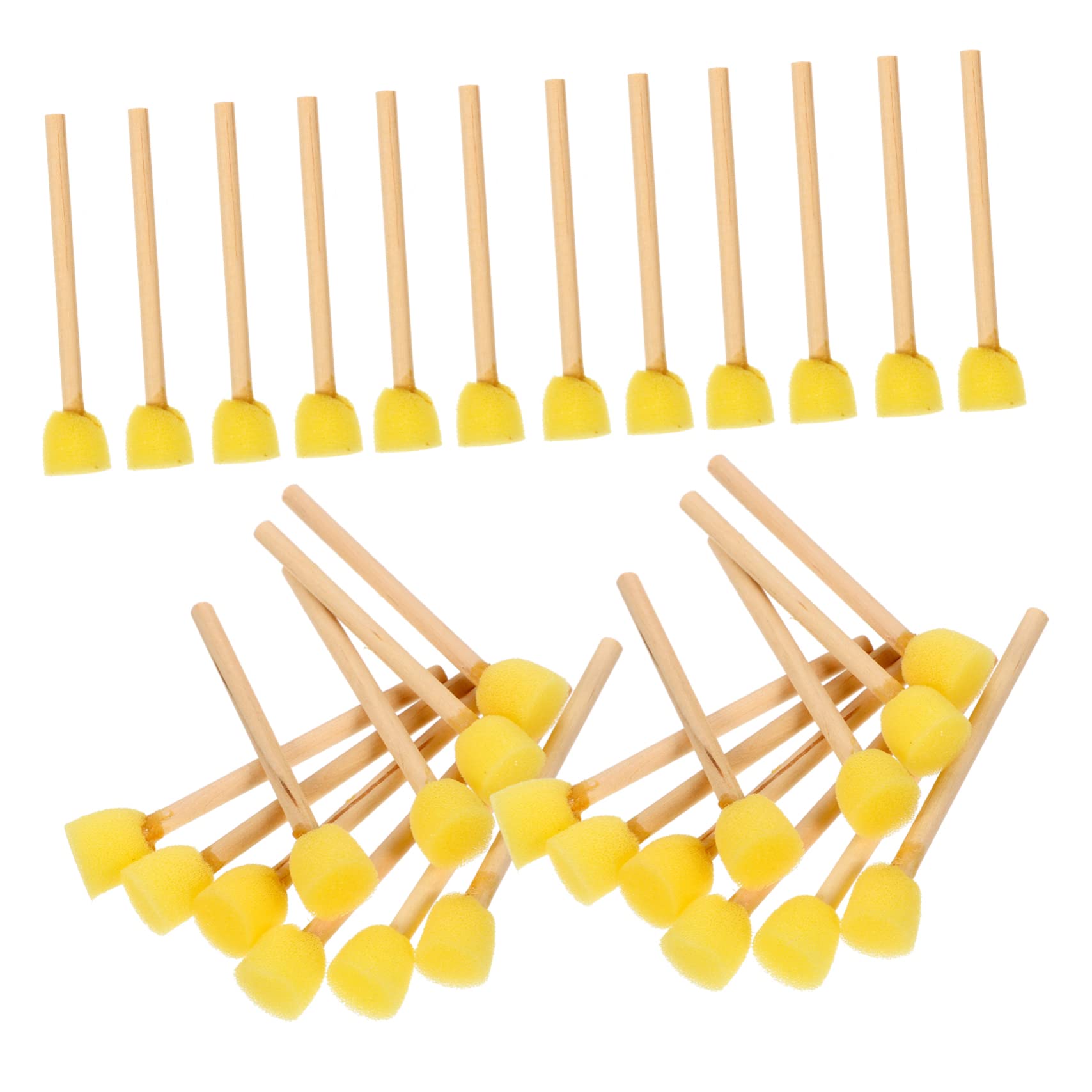 100個入り ペイント用丸型スポンジブラシ 子供用 Diyクラフト アート用品 家庭用 絵具 スポンジフィンガーペインティング