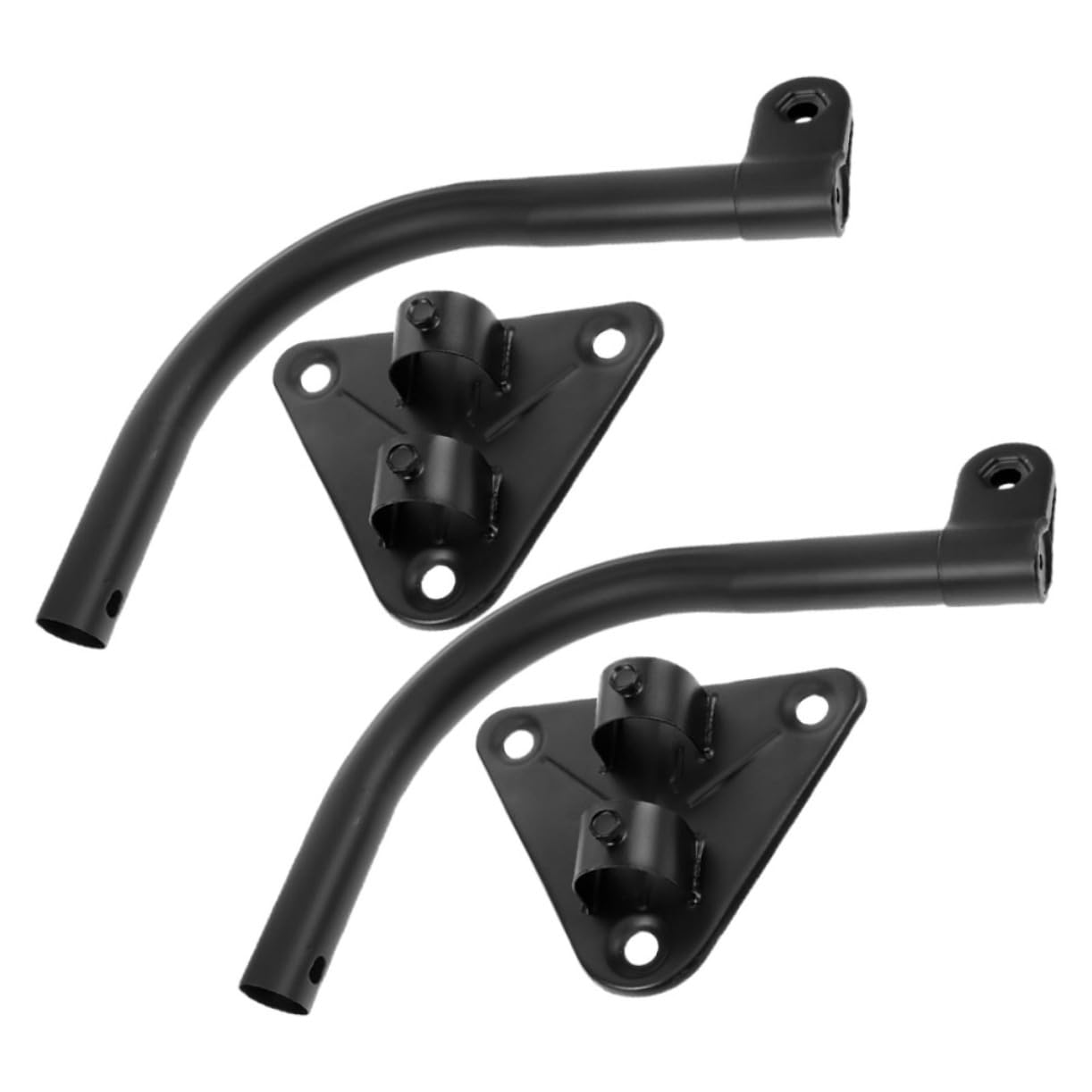 壁掛けファン用頑丈な鉄製ブラケット 三角形プレート 安定した取り付けが可能な電動ファンマウント 家庭や商業施設の使用に適した 2セット構成