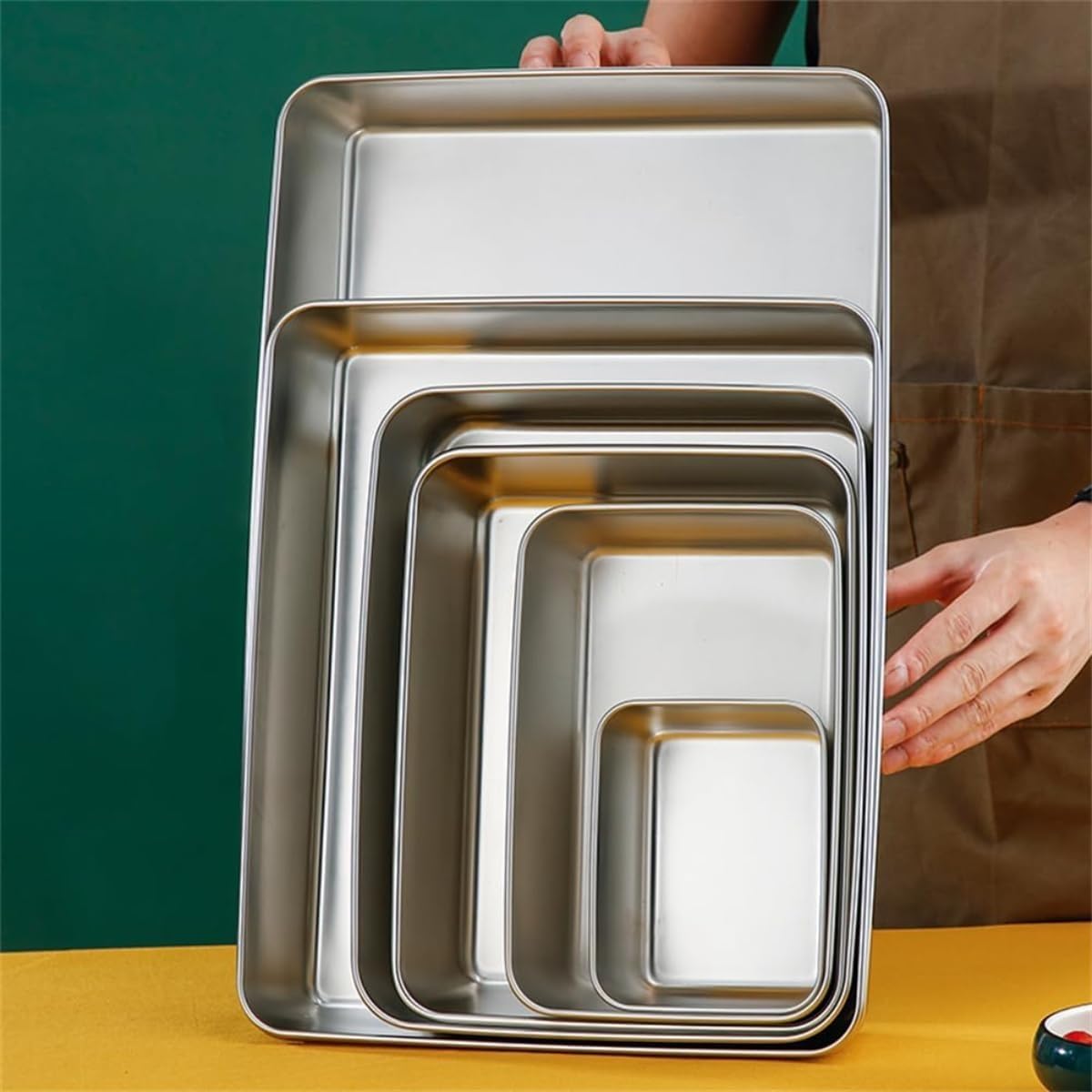 ステンレス角バット 蓋付き 大型 長方形 ステンレス鋼 料理用 家庭用 業務用バット 調理器具 天ぷら角..