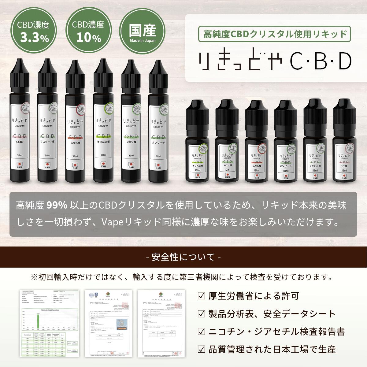 ≪CBD リキッド≫国産 りきっどや CBD 1000mg 選べる濃度 | 青りんご 極 メロン ベプログ 電子タバコ タール0 ニコチン0 ベイプ VAPE ベープ 大容量 メンソール 電子たばこ