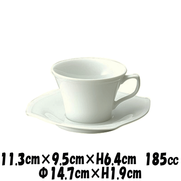 Metallic - パスチャー コーヒーカップ＆パスチャー コーヒーソーサー　白　コーヒーカップ＆ソーサーセット　カフェ食器　陶器磁器　おしゃれな業務用食器
