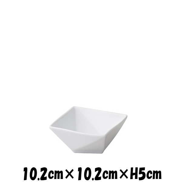 Rakuten - Season　ダイヤ10cmボール　白い陶器磁器の食器　おしゃれな業務用洋食器　お皿中皿深皿