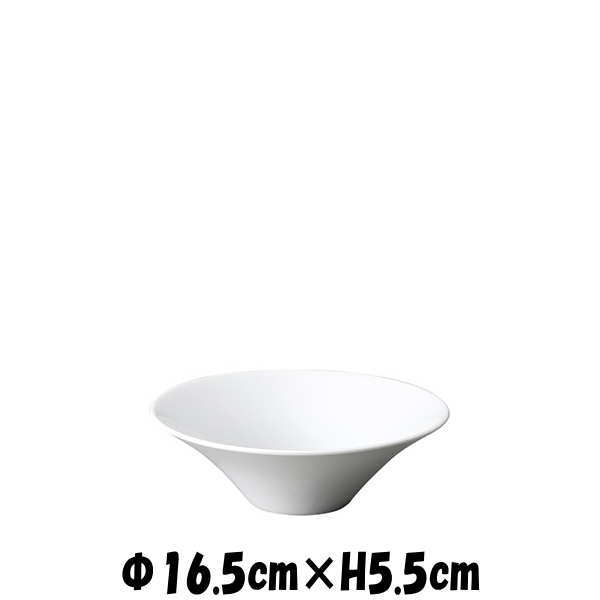 Rakuten - Alice　16.5cm浅鉢　どんぶり丼　白い陶器磁器の食器　おしゃれな業務用洋食器　お皿中皿深皿