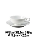 白磁フレーバーティー碗&15cm中厚ソーサー 白 ティーカップ&ソーサーセット 紅茶 カフェ食器 陶器磁器 おしゃれな業務用食器