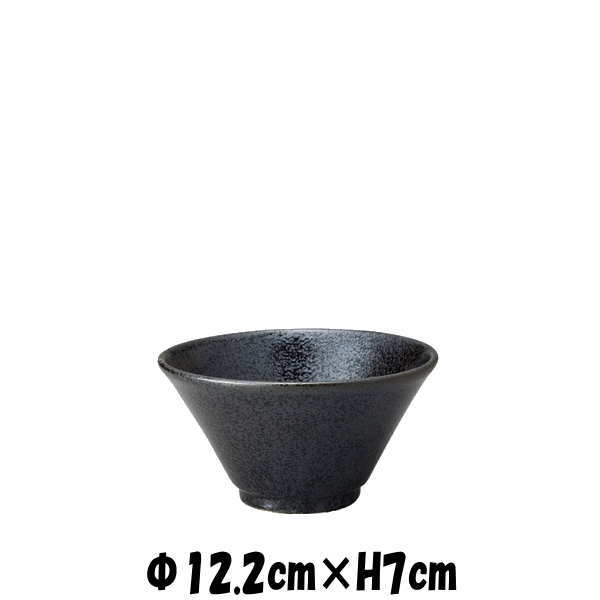 切立深口4.0丼　黒耀　お茶碗ミニ丼　陶器磁器の食器　おしゃれな業務用和食器　お皿中皿深皿