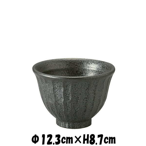 黒御影　しのぎ小丼　お茶碗ミニ丼　陶器磁器の食器　おしゃれな業務用和食器　お皿中皿深皿