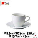 Eurasia WHアメリカンカップ&Eurasia WH兼用ソーサー 白 コーヒーカップ&ソーサーセット カフェ食器 陶器磁器 おしゃれな業務用食器