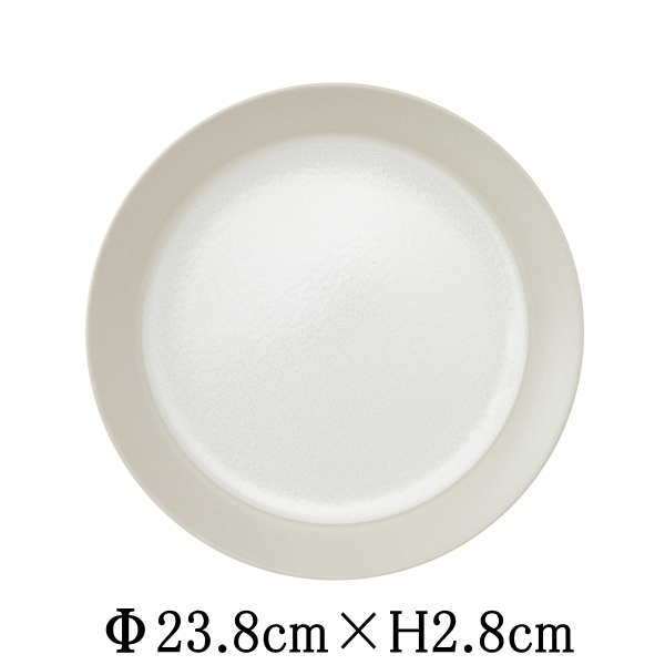 SARASA　ラスティックホワイト23.5cmプレート　日本製　国内産　和食器　おしゃれな業務用食器　お皿大皿平皿(3)