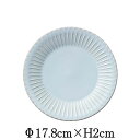 STORIA　18cmプレート　シャビ―ブルー　青　日本製　国内産　おしゃれな業務用食器　お皿中皿平皿　洋食器