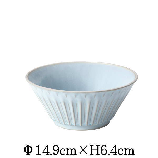 Mino Ware - STORIA　15cmボウル　シャビ―ブルー　青　日本製　国内産　おしゃれな業務用食器　お皿中皿深皿　洋食器