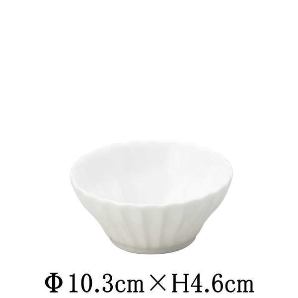 Mino Ware - かすみ　白　10cm浅ボウル　小鉢　豆皿　日本製　国内産　おしゃれな業務用食器　お皿中皿深皿　和食器