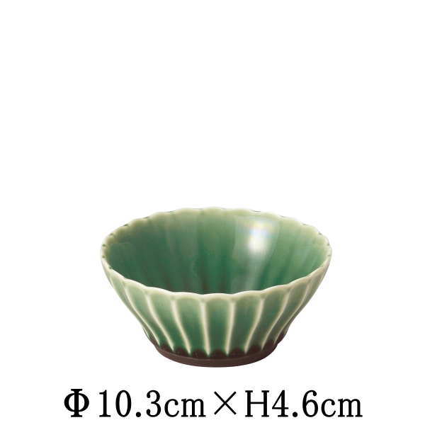 樂天商城 - かすみ　緑　10cm浅ボウル　小鉢　豆皿　日本製　国内産　おしゃれな業務用食器　お皿中皿深皿　和食器