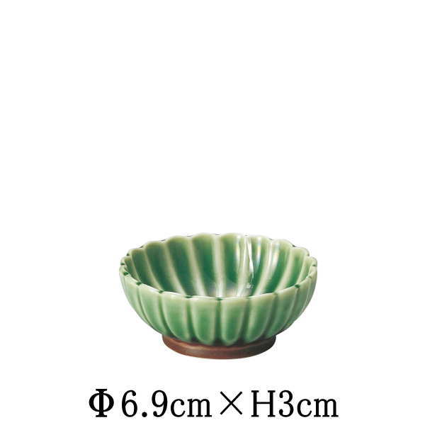 Rakuten - かすみ　緑　7cm浅小鉢　豆皿　日本製　国内産　おしゃれな業務用食器　お皿小皿深皿　和食器