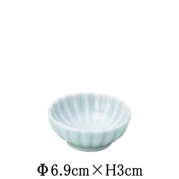 樂天商城 - かすみ　青白　7cm浅小鉢　豆皿　日本製　国内産　おしゃれな業務用食器　お皿小皿深皿　和食器