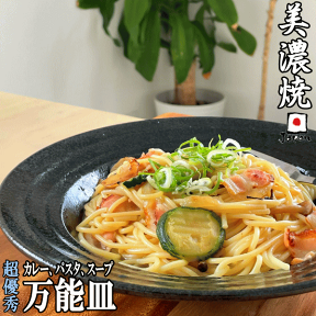 LINEA リネア 黒9.5"スープ皿　パスタ　カレー　陶器磁器の食器　業務用洋食器　お皿大皿深皿