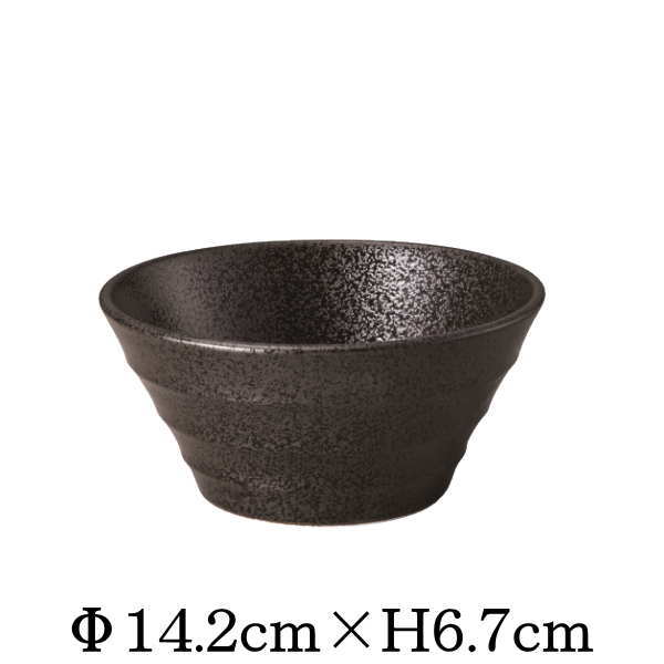 Rakuten - LINEA リネア 黒14cmボール　黒い陶器磁器の食器　おしゃれな業務用洋食器　お皿中皿深皿