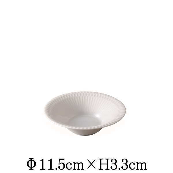 Rakuten - 小田陶器ブランド　漣sazanami　反小鉢　白　日本製　国内産　おしゃれな業務用和食器　お皿中皿深皿