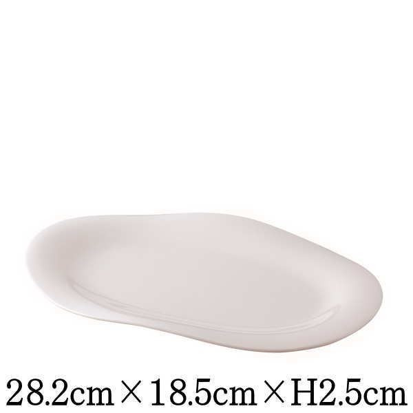 Rakuten - スイング　28cm楕円皿　割れにくい強化硬質磁器　白い陶器磁器の食器　おしゃれな業務用洋食器　お皿大皿平皿