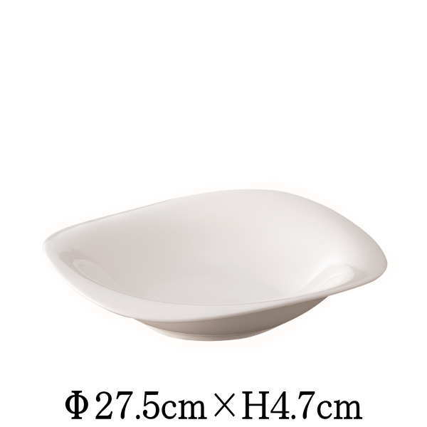 Rakuten - スイング　27.5cm深皿　割れにくい強化硬質磁器　白い陶器磁器の食器　おしゃれな業務用洋食器　お皿大皿深皿