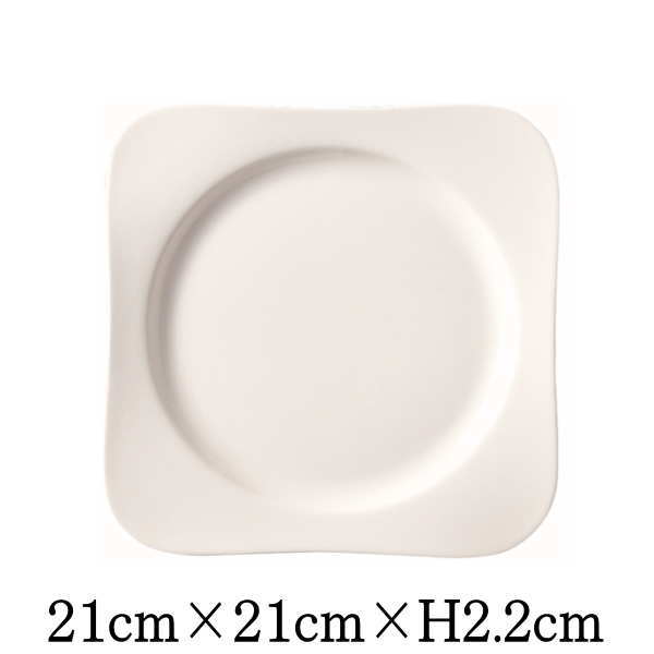 Other - ロンド　8.25プレート　割れにくい強化硬質磁器　白い陶器磁器の食器　おしゃれな業務用洋食器　スクエアプレート　お皿大皿平皿