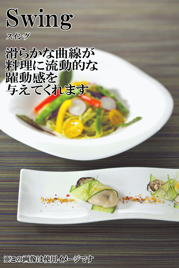 スイング　19cm丸皿　割れにくい強化硬質磁器　白い陶器磁器の食器　おしゃれな業務用洋食器　お皿中皿平皿