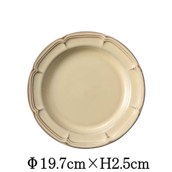 Rakuten - RAFFINE　ラフィネ　19.5cmリムプレート　シナモンベージュ　日本製　国内産　おしゃれな業務用食器　お皿中皿平皿　洋食器　和食器