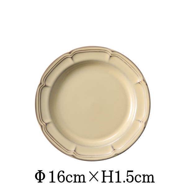 Rakuten - RAFFINE　ラフィネ　16cmリムプレート　シナモンベージュ　日本製　国内産　おしゃれな業務用食器　お皿中皿平皿　洋食器　和食器