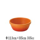 スタック12cm深ボウル ベイクオレンジ 直火対応 耐熱食器 フォンデュ アヒージョ バーニャカウダ 日本製 国内産 おしゃれな業務用食器 お皿中皿深皿