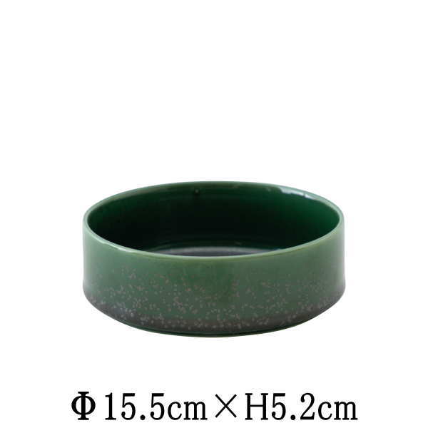 REFLET ルフレ 15.5cmスタックボウル シャドウグリーン 日本製 国内産 和食器 洋食器 おしゃれな業務用食器 お皿中皿深皿