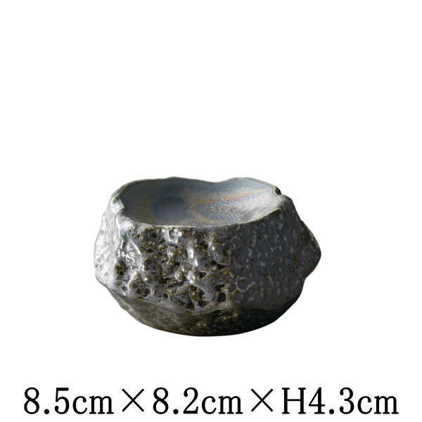 Rakuten - 石庭　SEKITEI　しょうゆ皿　黒結晶　豆皿　鉢　小鉢　日本製　国内産　おしゃれな業務用和食器　お皿小皿深皿