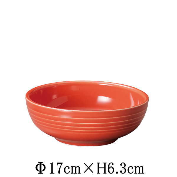 Rakuten - ORBITオービット　17cmボウル　ローズレッド　日本製　国内産　洋食器　おしゃれな業務用食器　お皿中皿深皿