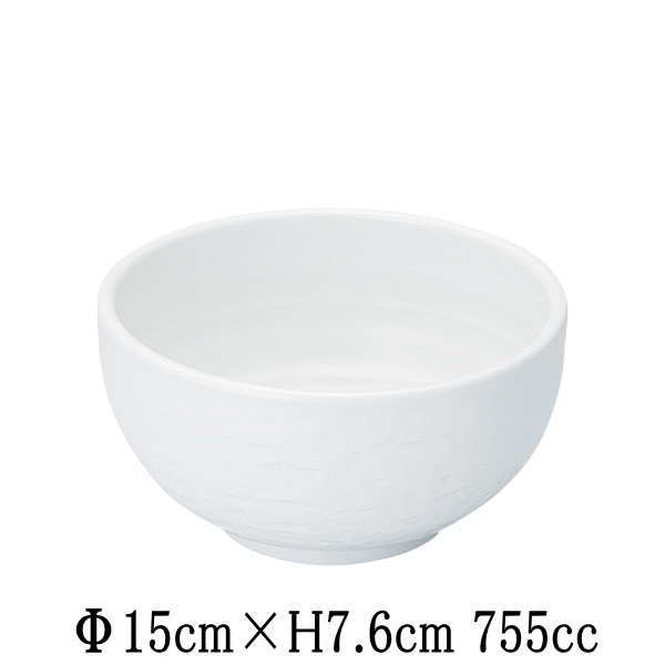 Bowls - ねーじゅ　白マット　石目5.0丼　ボール　ボウル　どんぶり　おしゃれ　和食器　美濃焼　国産　日本製
