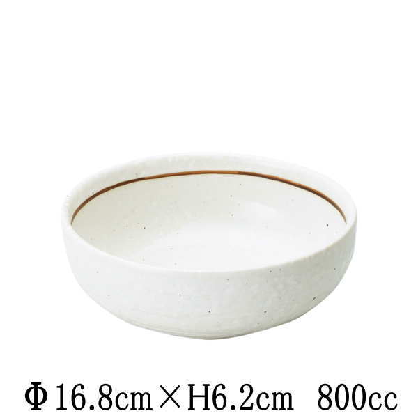 Mino Ware - 粉引ライン　石目5.5ボウル　日本製　国内産　和食器　おしゃれな業務用食器　お皿中皿深皿