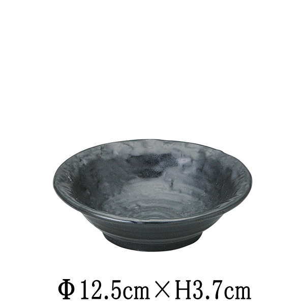 Mino Ware - のあーる　黒マット　石目4.0鉢　日本製　国内産　和食器　おしゃれな業務用食器　お皿中皿深皿