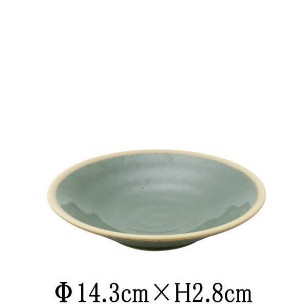Mino Ware - 柳月　リップル4.8皿　日本製　国内産　和食器　おしゃれな業務用食器　お皿中皿深皿
