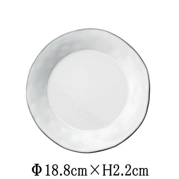 樂天商城 - LAFERMEラフェルム　19cmプレート　スモークホワイト　日本製　国内産　洋食器　おしゃれな業務用食器　お皿中皿平皿