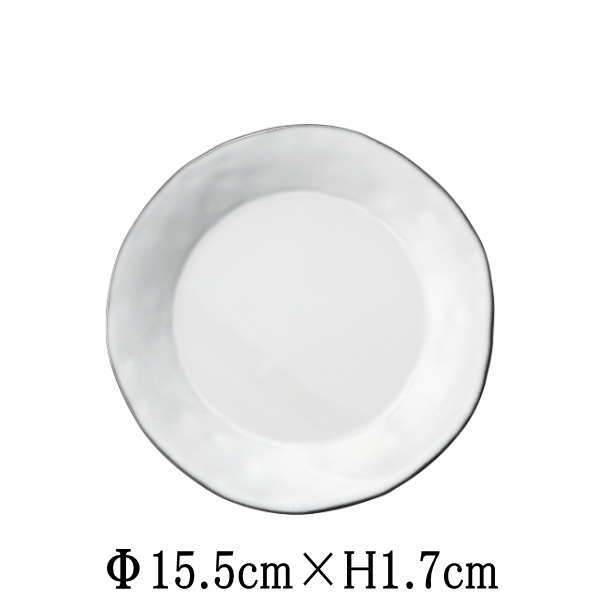 LAFERMEラフェルム　15.5cmプレート　スモークホワイト　日本製　国内産　洋食器　おしゃれな業務用食器　お皿中皿平皿