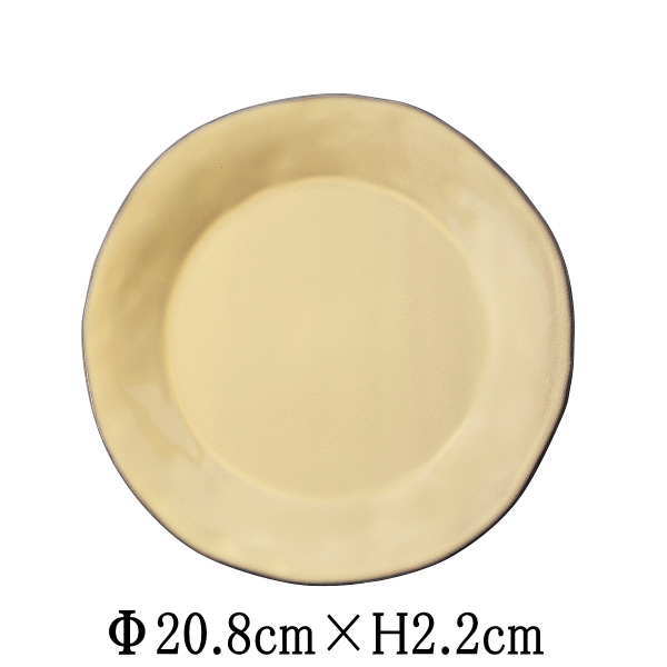 LAFERMEラフェルム　21cmプレート　シナモンベージュ　日本製　国内産　洋食器　おしゃれな業務用食器　お皿大皿平皿