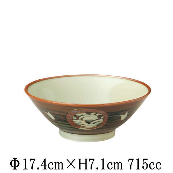 樂天商城 - 錆丸紋　5.8六兵衛　ラーメン鉢　麺鉢　ボール　ボウル　どんぶり　おしゃれ　和食器　美濃焼　国産　日本製