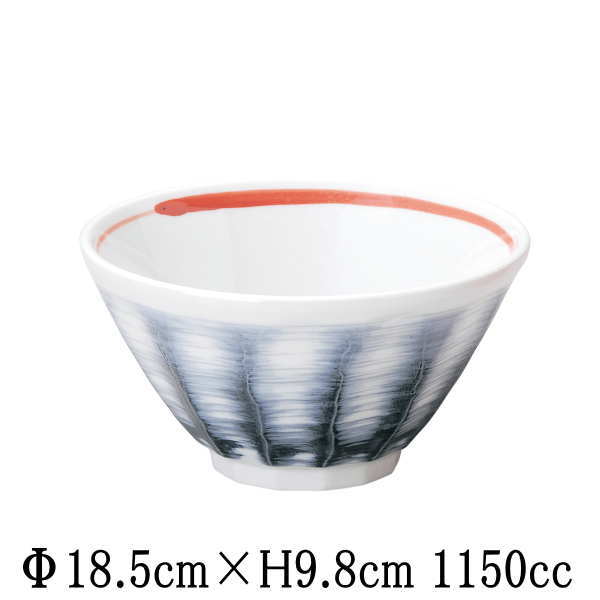 Rakuten - 刷毛時雨　けずり18.5cm丼　ラーメン鉢　麺鉢　ボール　ボウル　どんぶり　おしゃれ　和食器　美濃焼　国産　日本製