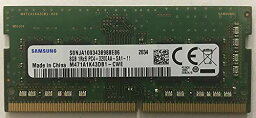 【新品】SAMSUNG ORIGINAL サムスン純正 PC4-25600 DDR4-3200 8GB ノートPC用 260pin Unbuffered SO-DIMM M471A1K43EB1-CWE