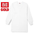 B.V.D GOLD U首八分袖Tシャツ G018 ホワイト サイズM/L 管理番号012401 下着 インナー