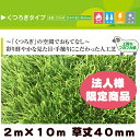 \本日500円オフ+P5倍/ 【法人様限定商品】リアル人工芝 クローバーターフ くつろぎタイプ 2m×10m 草丈40mm ( プロ仕様 防炎試験適合 遮熱素材...