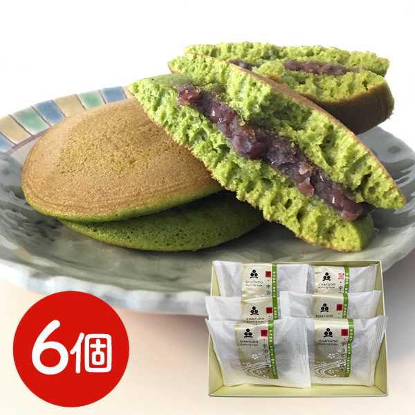【エントリーでP5倍★更に！クーポン配布中】 どら焼き 6個入 宇治抹茶 どらやき 和菓子 高級 スイーツ ギフト お取り寄せ お菓子 詰め合わせ 個包装 贈り物 手土産 お供え 内祝い お返し お祝い 抹茶スイーツ 国産 小豆 北海道産 小麦粉 絶品 おやつ
