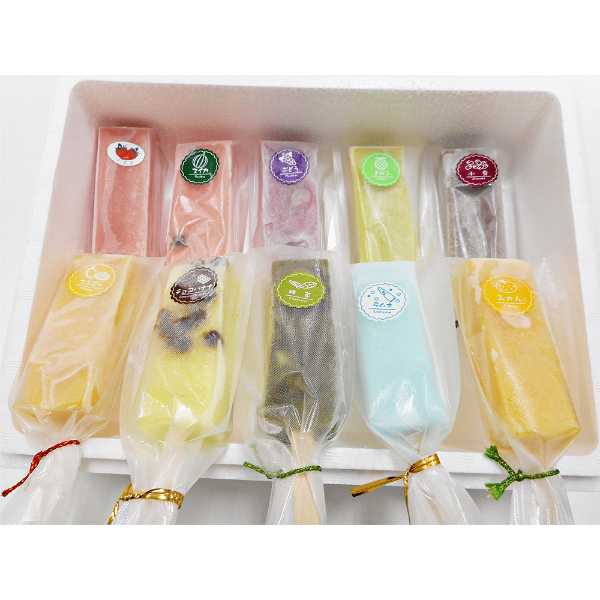 溶けないアイス くずバー 10本 セット 和菓子 詰め合わせ ギフト プレゼント スイーツ 葛バー 冷凍 アイスキャンディー シャリシャリ モチモチ 新食感 花巻 銘菓 お取り寄せ
