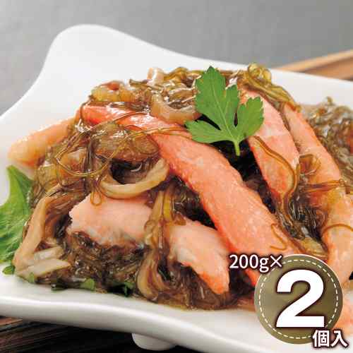 ★ 北海道の恵み！贅沢かに松前漬 ★紅ずわいがにむき身20%使用！豪華海鮮珍味● 厳選素材のハーモニー大型の紅ずわいがにむき身を贅沢に20%使用！丹念に剥いた白いするめ、コリコリ食感の数の子、風味豊かな昆布が織りなす絶妙な味わいをご堪能ください。● 食卓を彩る逸品アツアツのご飯にのせて、お酒の肴として。様々なシーンで大活躍！ご家族皆様でお楽しみいただける、まさに「ご馳走」です。● たっぷり大満足！食べ応え十分な200gパックが2個入り。冷凍でお届けするので、いつでも新鮮な味をお楽しみいただけます。北海道の海の幸を、ぜひご家庭でご賞味ください！ DISM & Co. VISUAL GALLERY 大型の紅ずわいのむき身を20%入れた贅沢な松前漬。するめも丹念に剥いた白いするめを使用。■配送不可地域：沖縄・離島は配送不可■温度帯：冷凍■原材料名／食品添加物：紅ズワイガニ（国産）、するめ（するめいか（国産））、数の子、還元水あめ、白しょうゆ加工品（蛋白加水分解物、白しょうゆ、水あめ）、砂糖、しょうゆ（本醸造）、米醸造液、ぶどう糖、異性化液糖、水あめ、昆布、食塩、発酵調味料、酵母エキス、唐辛子／ソルビトール、酒精、糊料（増粘多糖類）、調味料（アミノ酸等）、酸味料、（一部に小麦・かに・いか・大豆を含む）■アレルゲン表示：（義務8品目）小麦、カニ■アレルゲン表示：（推奨20品目）イカ、大豆■賞味期限：出荷日より90日(最低保証：お届け先様へ賞味期限の1/3以上確保できた状態でお届け)■規格：200g×2■サイズ(mm)：220×115×100■ギフト対応：・ギフト包装：×・二重包装：×・熨斗対応：〇・のし表書き：〇・のし名入れ：〇■発送の目安：ご注文後（決済確認後）、5営業日以内の発送予定。■備考：地域によっては一部配送業者が異なる場合がございます。