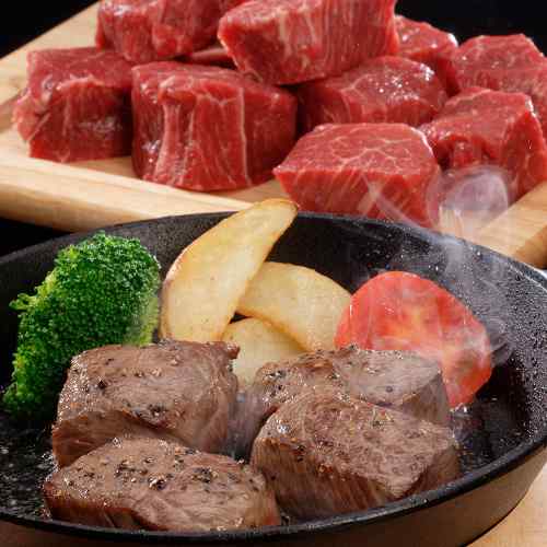 熊本県産 和王 黒毛和牛 極上 モモ 一口カット ステーキ 250g 芳醇な味わい ddiissmm-10041637 DISM & Co. サンプル画像2