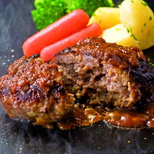 赤城牛 ハンバーグ 10個 デミグラスソース付 無添加 粗挽き 国産 牛肉 豚肉 もちぶ...
