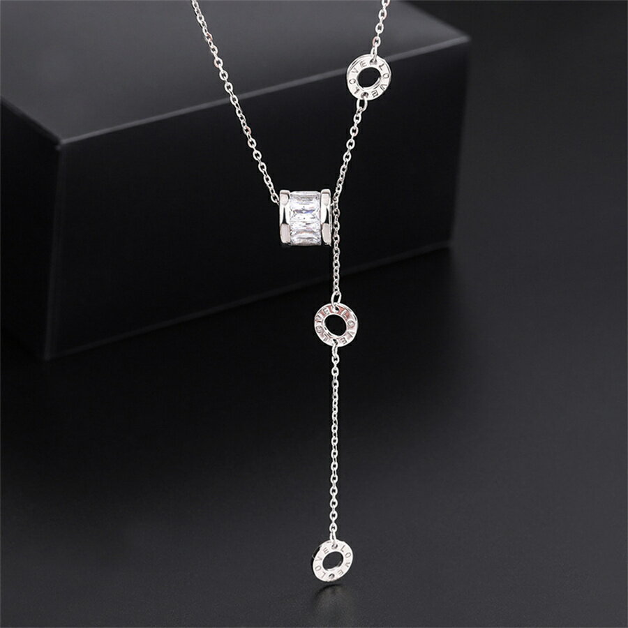 Rakuten - 【SS開始24H★さらに12%OFF】ネックレス レディース 女 彼女 輪 シルバー999 キラキラ デイリー かわいい アクセサリー カジュアル 喪服 冠婚葬祭 結婚式 お葬式 長め 短め カジュアル シルバー ゴールド ローズゴールド シンプル 人気