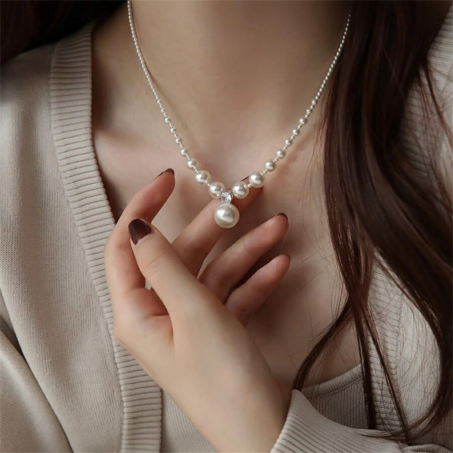 樂天商城 - 【マラソン先行★15％OFF】ネックレス 真珠 パール レディース シンプル 人工真珠 パールネックレス シルバー999 飾り 冠婚葬祭 結婚式 アクセサリー ファッションジュエリー 喪服 お葬式 長め 短め プレゼント シルバー フォーマル 新品